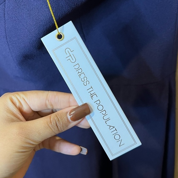 Dress the Population Ellen Strapless Dress Dark Purple/Boysenberry Size XL - Picture 7 of 7